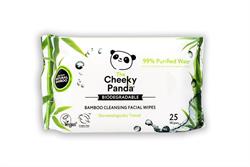 Cheeky Panda 100% Bamboo Facial Cleansing Wipes Unscented 25 Wipes