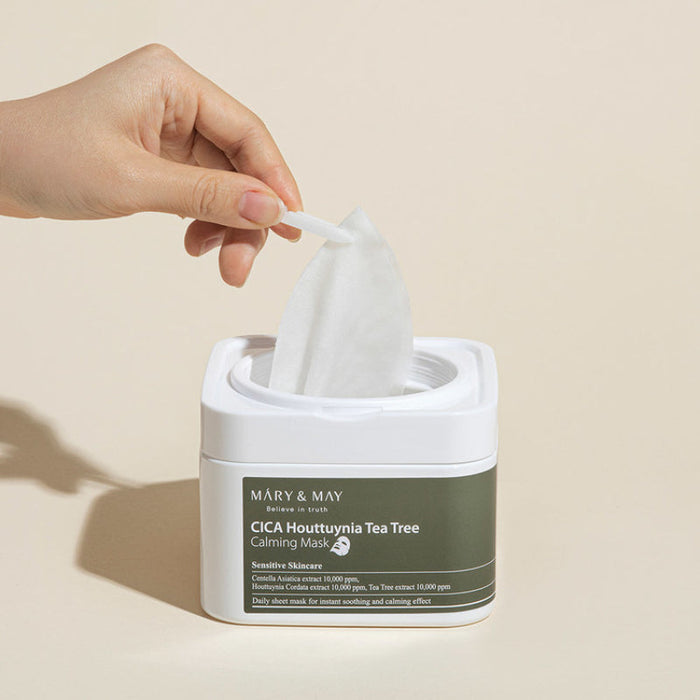 CICA Houttuynia Tea Tree Calming Mask - Korean-Skincare