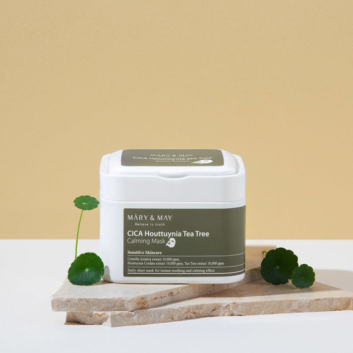 CICA Houttuynia Tea Tree Calming Mask - Korean-Skincare