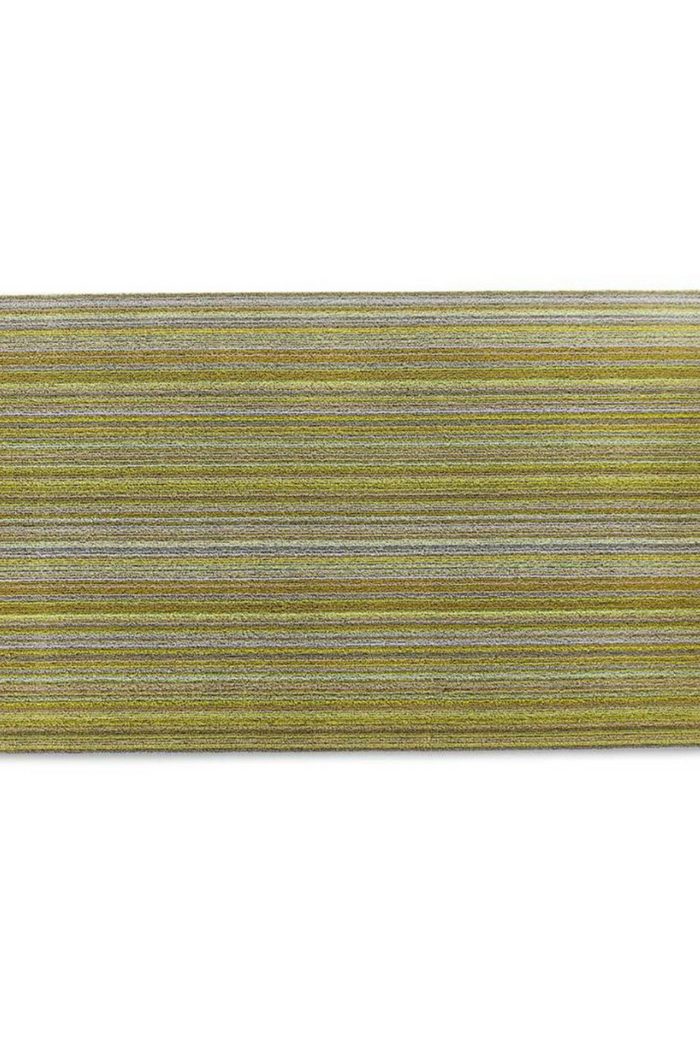 Citron Skinny Stripe Shag Mat-Chilewich-ECOVIBE