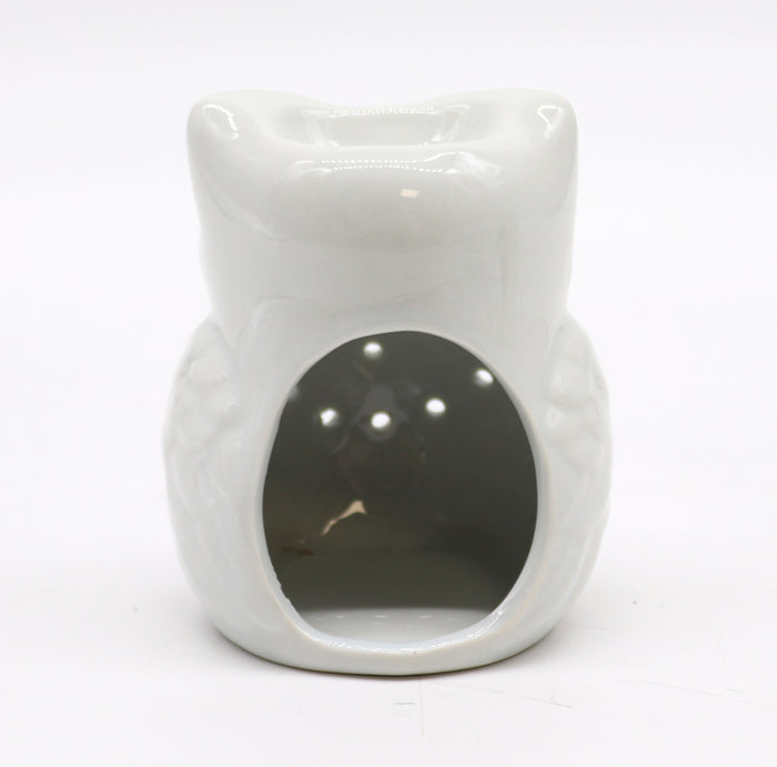 Classic White Oil Burner - Tall Owl plus 10 ml Eucalyptus Essential Oil 🇨🇳