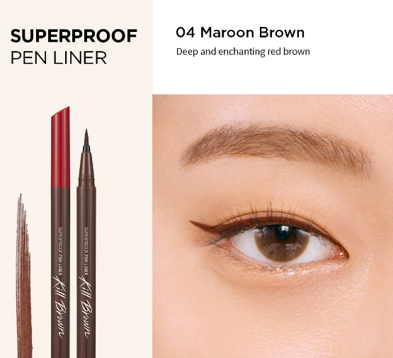 Clio Superproof Pen Liner Kill Black 02 Brown