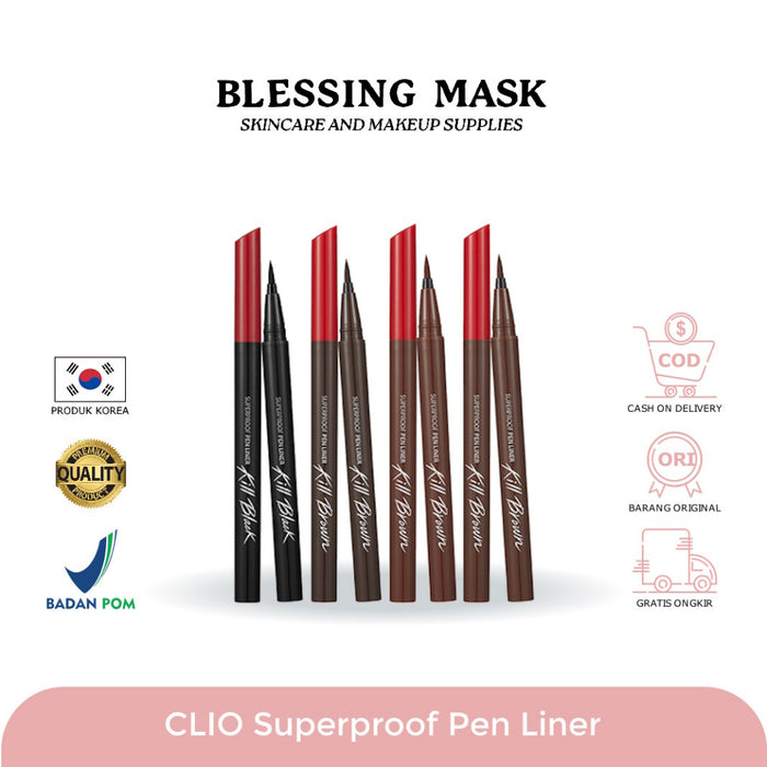 Clio Superproof Pen Liner Kill Black 02 Brown