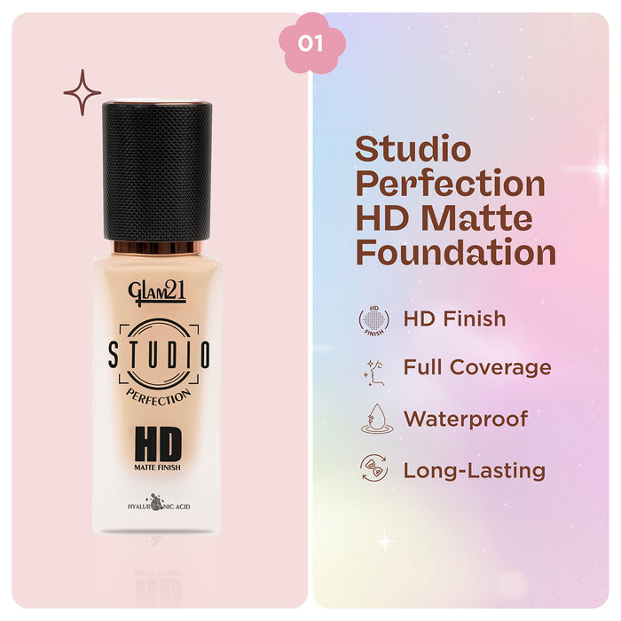 Complete HD Makeup Base Kit with Primer, Foundation & Makeup Fixer Spray