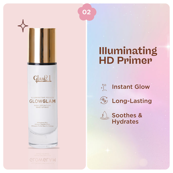 Complete HD Makeup Base Kit with Primer, Foundation & Makeup Fixer Spray