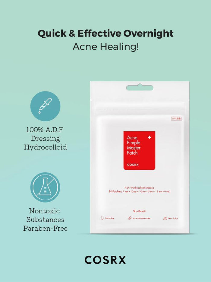 COSRX Acne Pimple Patch Absorbing Hydrocolloid Original 3 Size Patches 24ct