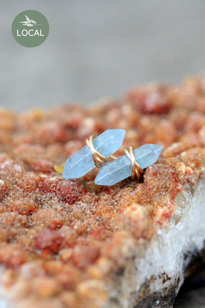 Saressa-Designs-Crest-Studs-Aquamarine