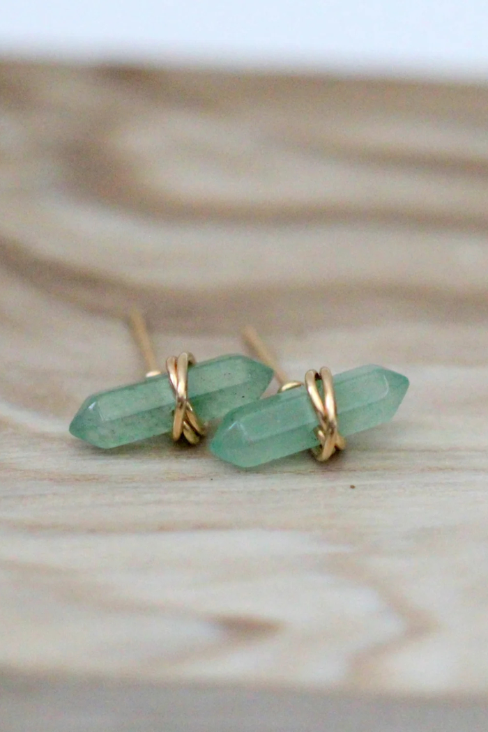 Saressa-Designs-Crest-Studs-Smoky-Aventurine
