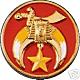 D575SHRD Shrine Auto Emblem Red