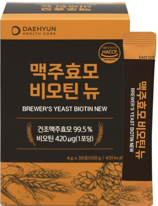 Daehyun Health Care Brewer's Yeast Biotin New 30 Pack