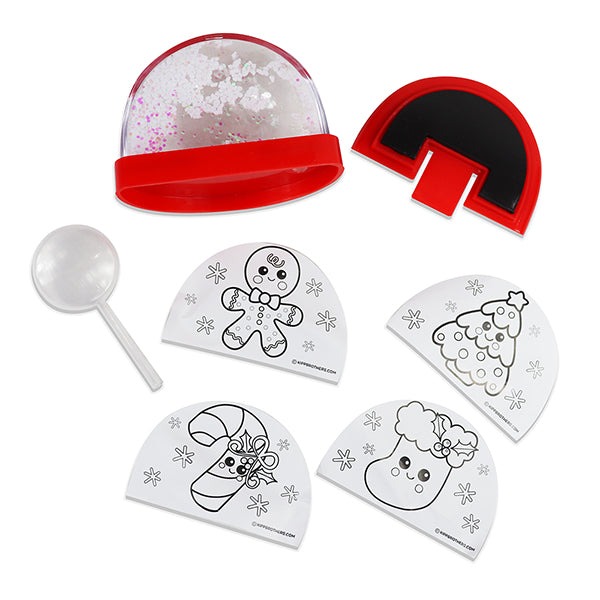 DIY Snow Globe Magnet Kit - Red