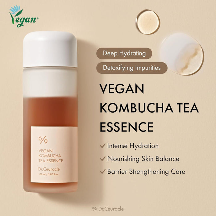 Dr. Ceuracle Vegan Kombucha Tea Essence Probiotic Hydrating Detox for Glowing Skin 150ml Dr. Ceuracle