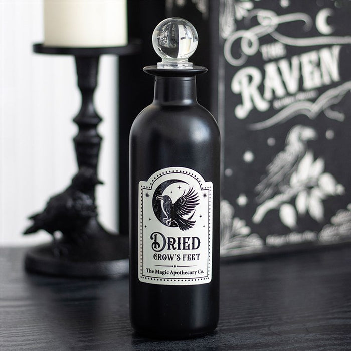 Dried Crow's Feet Decorative Glass Potion Bottle 🇬🇧