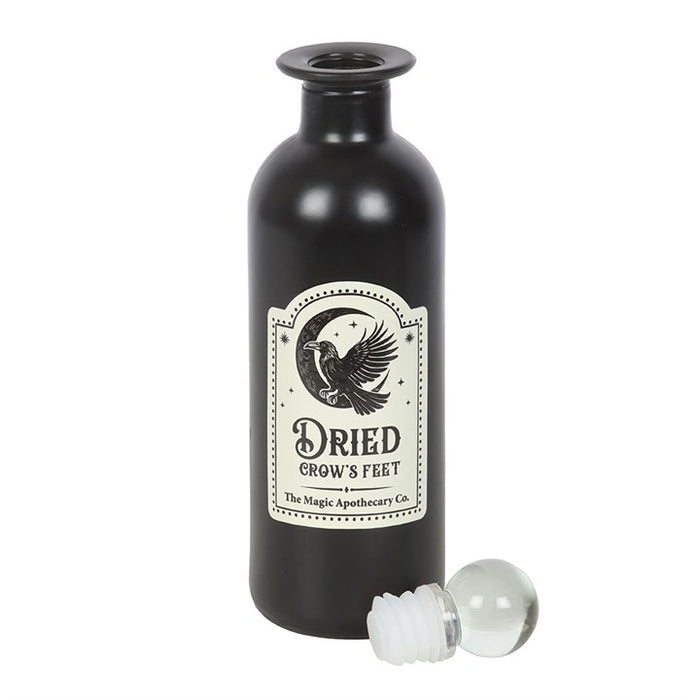 Dried Crow's Feet Decorative Glass Potion Bottle 🇬🇧