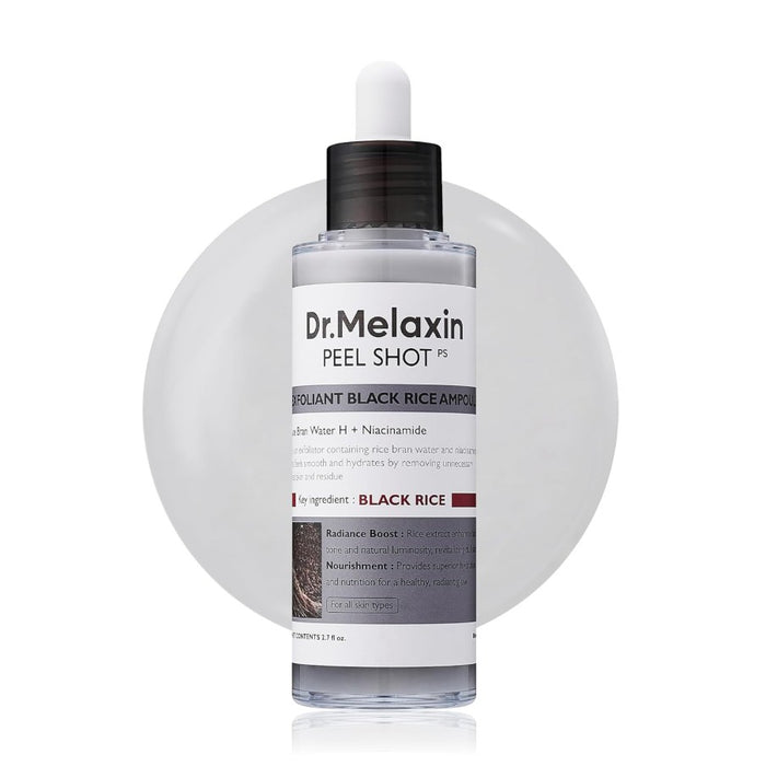 Dr.Melaxin Peel Shot Glow Black Rice Peeling Ampoule 80ml / 2.7 fl. oz.