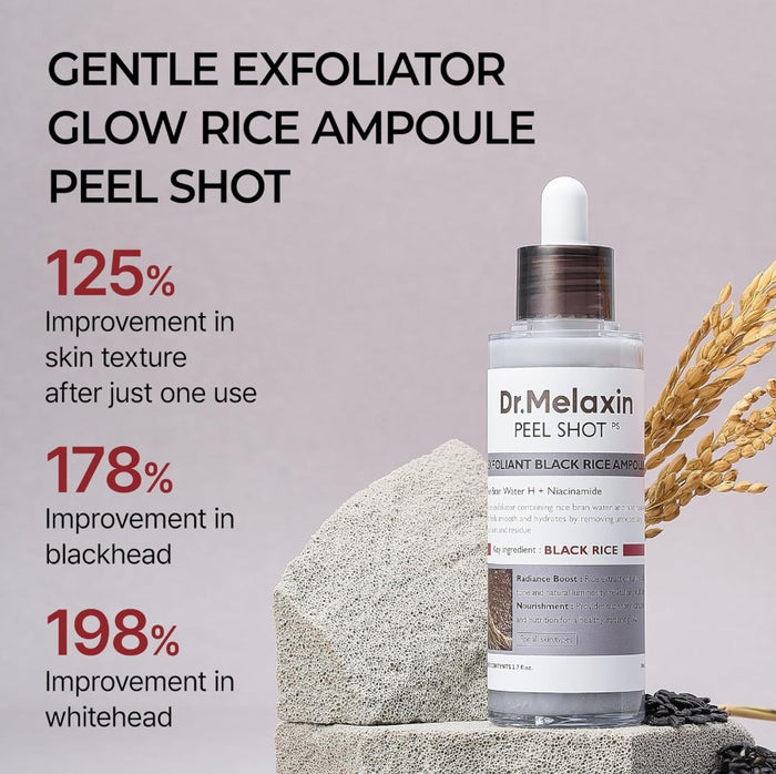 Dr.Melaxin Peel Shot Glow Black Rice Peeling Ampoule 80ml / 2.7 fl. oz.
