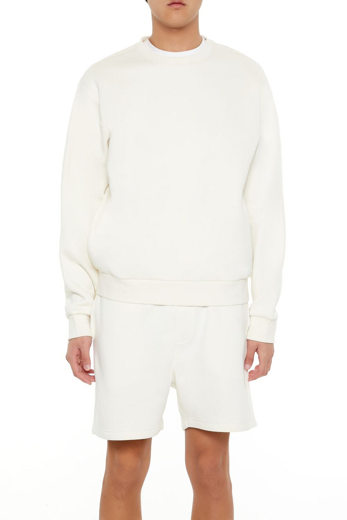 Drop-Sleeve Crew Pullover