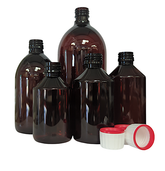 Empty Amber PET Bottle 1L