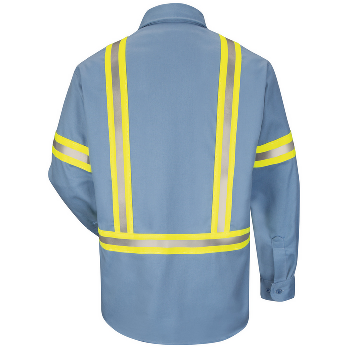 ENHANCED VISIBILITY FR UNIFORM MIDWEIGHT SHIRT - LB-Light Blue | Bulwark SLDT