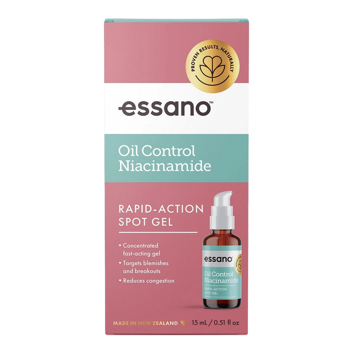 Essano Niacinamide Rapid-Action Spot Gel targets blemishes and control excess oil for clearer skin