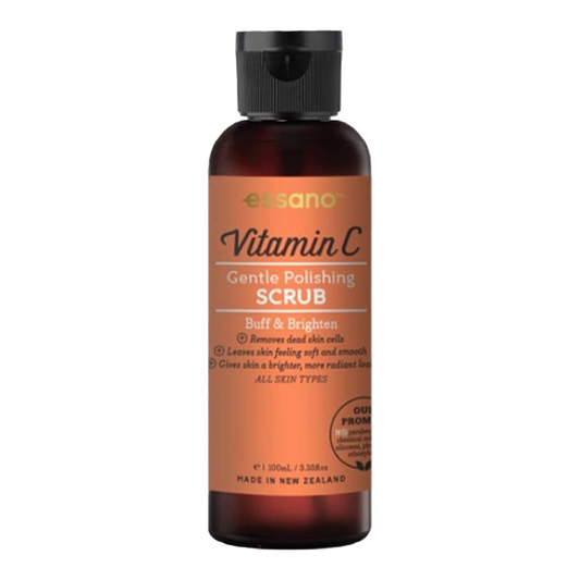 Essano Vitamin C Gentle Polishing Scrub – Removes dead skin cells with organic exfoliants for smoother, brighter skin.