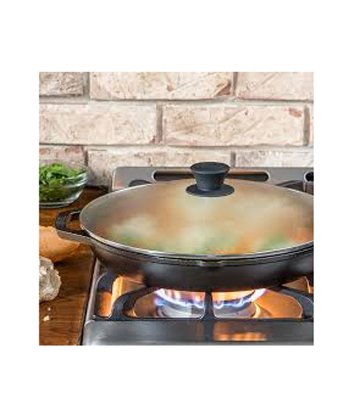 Everyday Cast Iron Pan 12" with Glass Lid