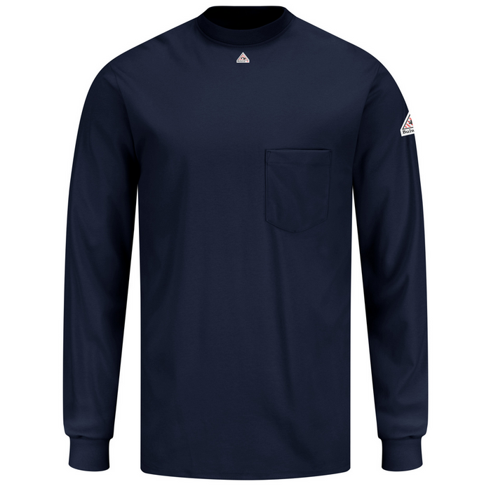 EXCEL FR LONG SLEEVE LIGHTWEIGHT T-SHIRT - NV-Navy | Bulwark SET2