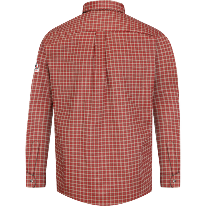 EXCEL FR PLAID DRESS SHIRT - RK-Red Khaki Plaid | Bulwark SLG8