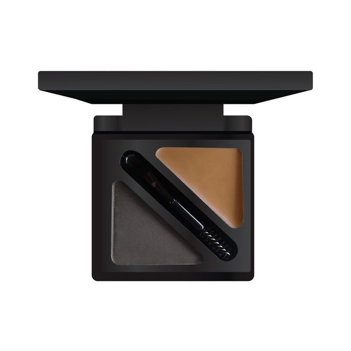 FACES CANADA HD Shape Up Brow Kit - Grey 01, 2.8 gm | Eyebrow Duo Kit - Wax & Powder With Brush | Long-Lasting | Precise & Natural Looking | Rich Color Payoff | Shaped & Defined Brows | Cruelty-free