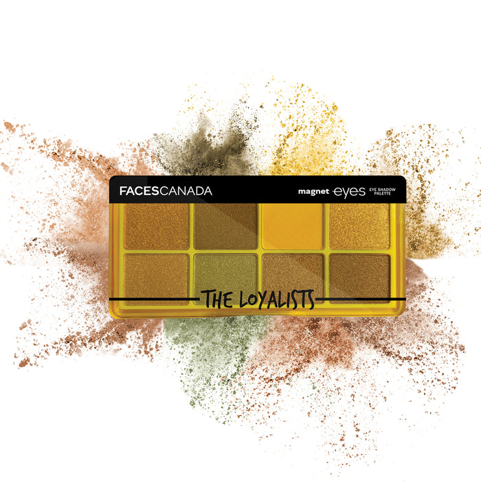 FACES CANADA Magneteyes 8 in 1 Eyeshadow Palette - The Loyalists, 6.4 gm | Shimmer & Matte Shades | Long Lasting & Intensely Pigmented | Buttery Soft Lightweight Texture | Smooth & Easily Blendable