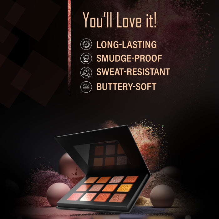 FACES CANADA Starry Eyes Eye Shadow Palette - Supernova 01, 16 gm | Shimmer & Matte Shades | Long Lasting & Highly Pigmented | Smudge Proof & Sweat Resistance | One Stroke Application | Luxurious Finish