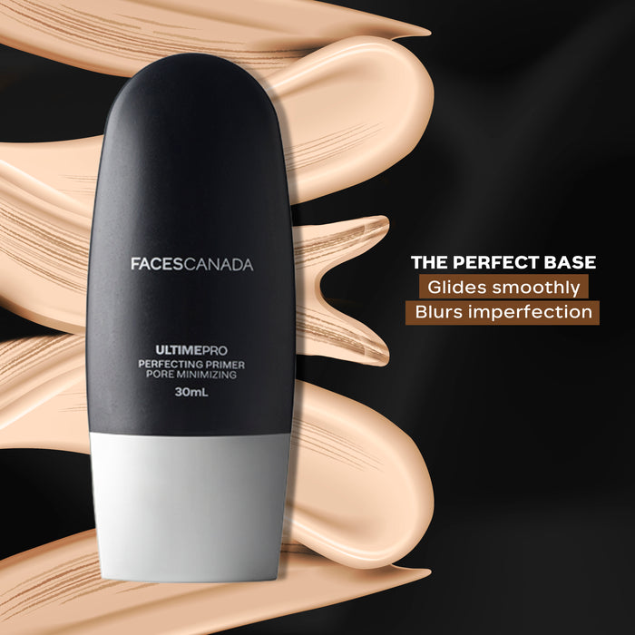 FACES CANADA Ultime Pro Perfecting Primer, 30 ml | Lightweight Pore Minimizing Face Primer | Makes Makeup Long lasting | Blurs Pores, Fine Lines & Imperfections | Blends Smoothly | Oil Free Matte Look