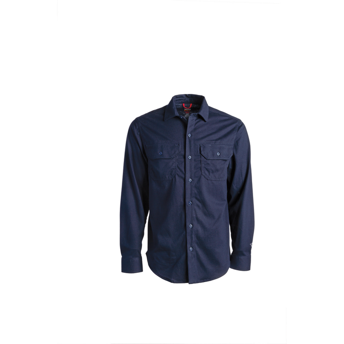 FLAME RESISTANT COTTON CORE BUTTON FRONT SHIRT - 410-Navy | Timberland PRO TB0A236V