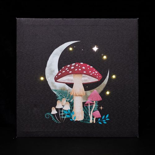 Forest Mushroom Light Up Canvas Plaque 🇬🇧