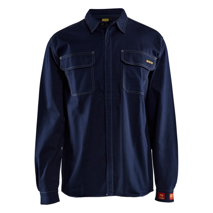 FR BUTTON UP SHIRT - 8900-Navy Blue | Blaklader 32761551