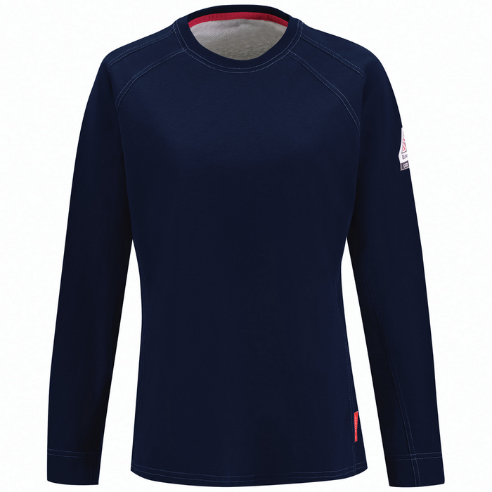 FR IQ SERIES COMFORT KNIT LONG SLEEVE T-SHIRT - DB-Dark Blue | Bulwark QT31