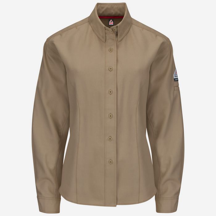 FR IQ SERIES LONG SLEEVE SHIRT - KH-Khaki | Bulwark QS41