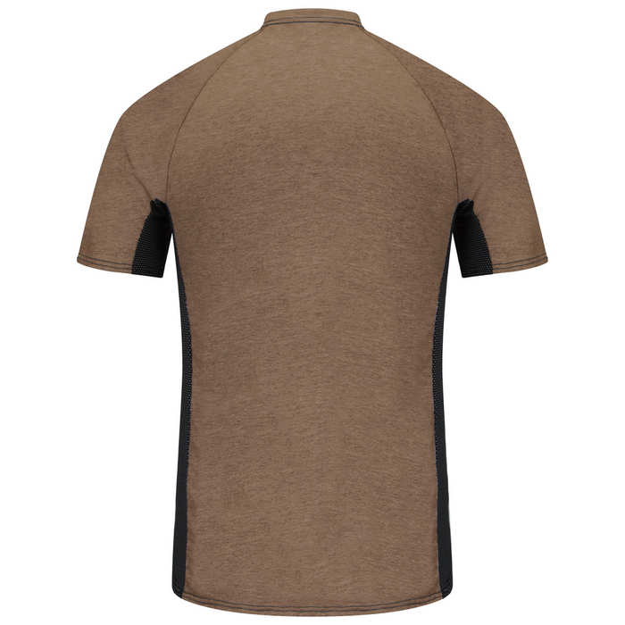FR SHORT SLEEVE BASELAYER WITH MESH GUSSET AND POCKET - KH-Khaki | Bulwark MPS4