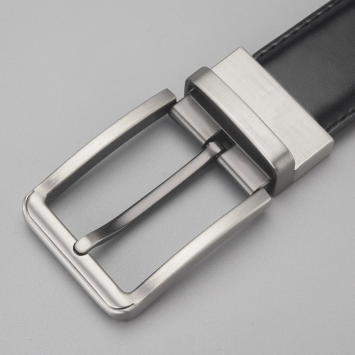 Gentleman Business Style Men's Leather Business Rotation Pin Buckle Belt 🇨🇳