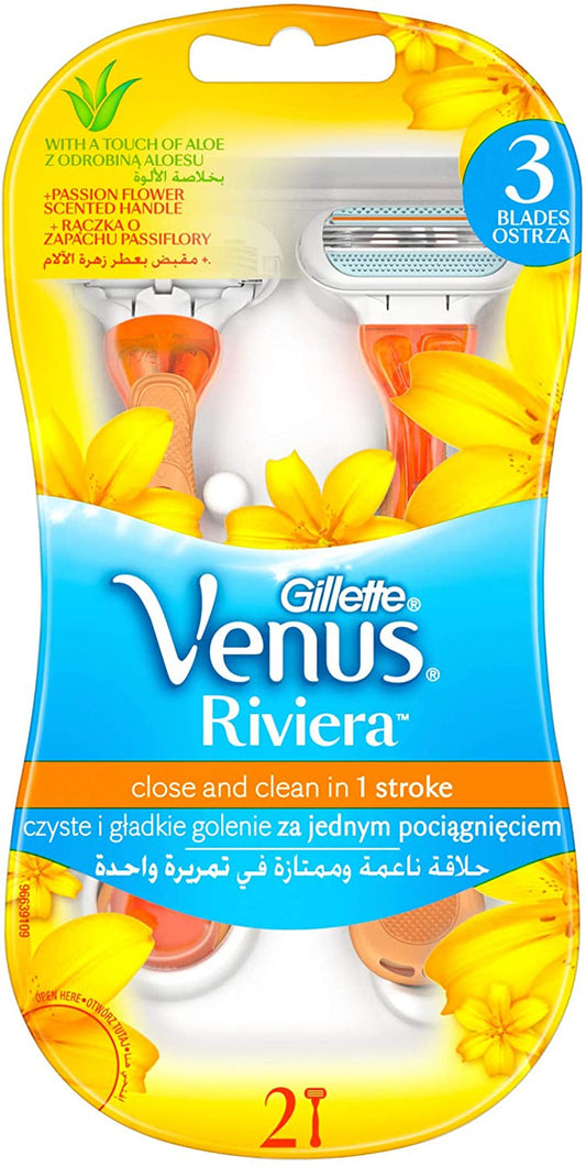 Gillette Venus Riviera Disposable Razor 2 Count
