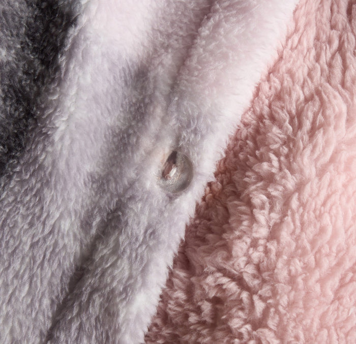 Gingham Check Teddy Duvet Set - Blush 🇬🇧