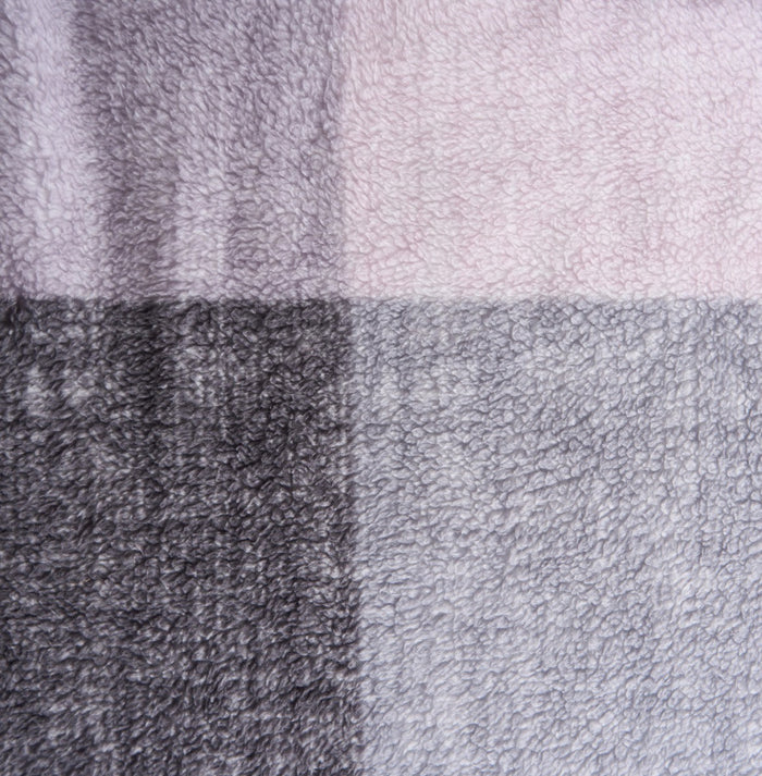 Gingham Check Teddy Duvet Set - Blush 🇬🇧