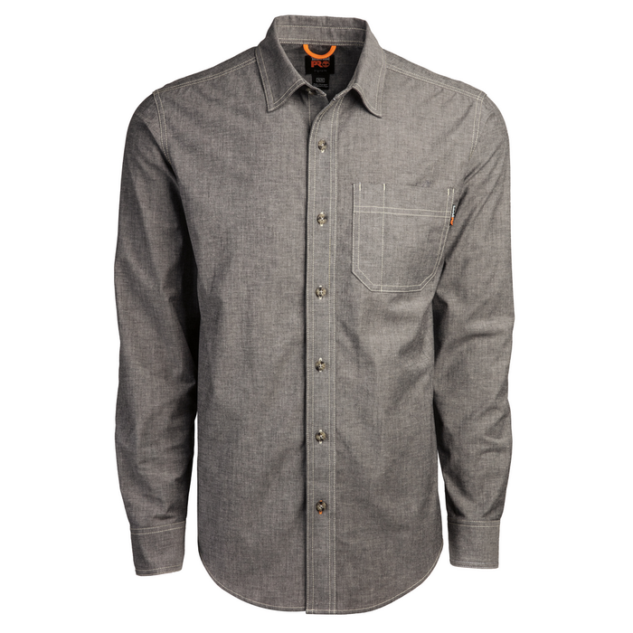GRAFTON FLEX LONG SLEEVE CHAMBRAY SHIRT - F29-Carbon | Timberland PRO TB0A1V7F