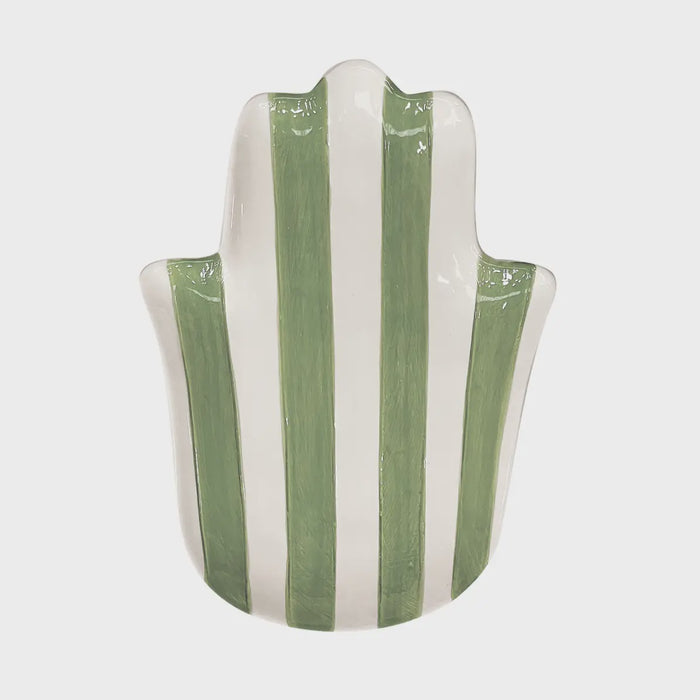 Green Matcha Striped Hand Dish - Precious Sparkle