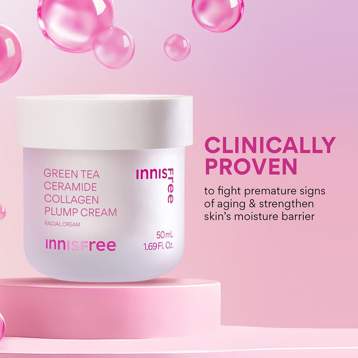 Green Tea Ceramide Collagen Plump Cream clinically proven to fight premature signs of aging