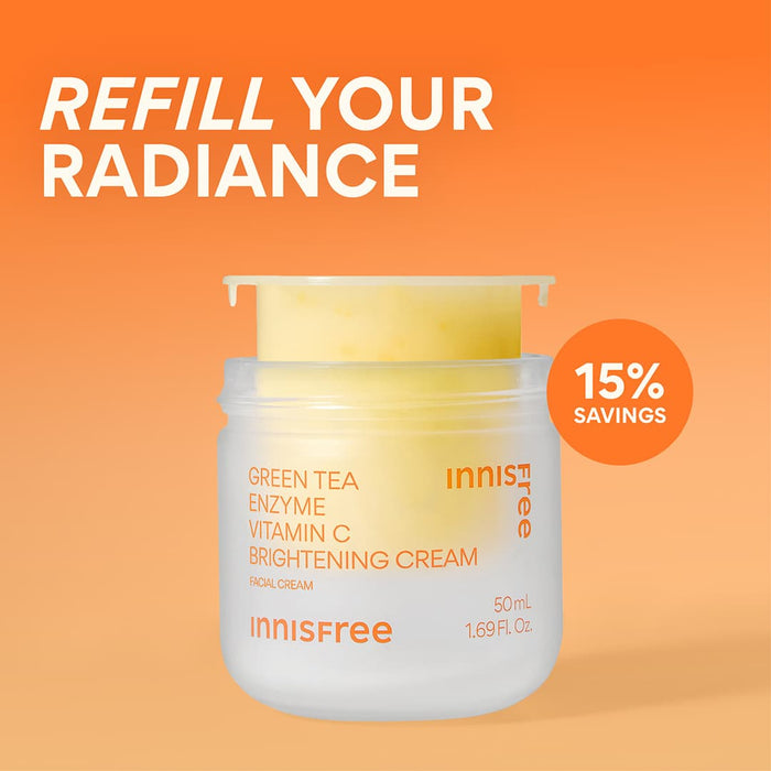 Green Tea Enzyme Vitamin C Brightening Gel Cream 15% savings, REFILL