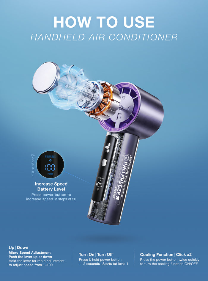 Handheld Turbo Air Conditioner Beauty Fan - product view 7