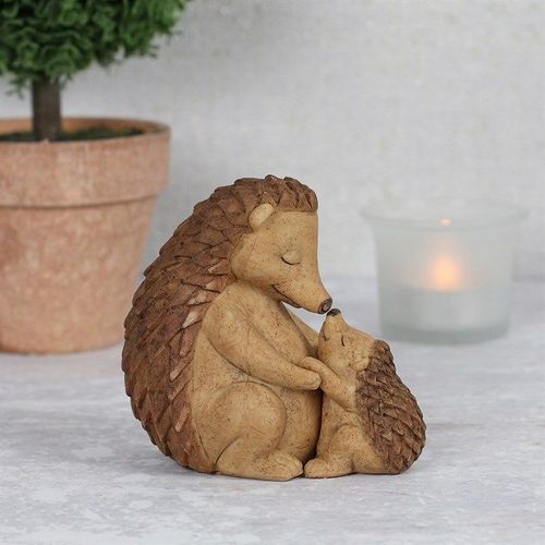 Happy Hoglet Mother and Baby Hedgehog Ornament 🇬🇧