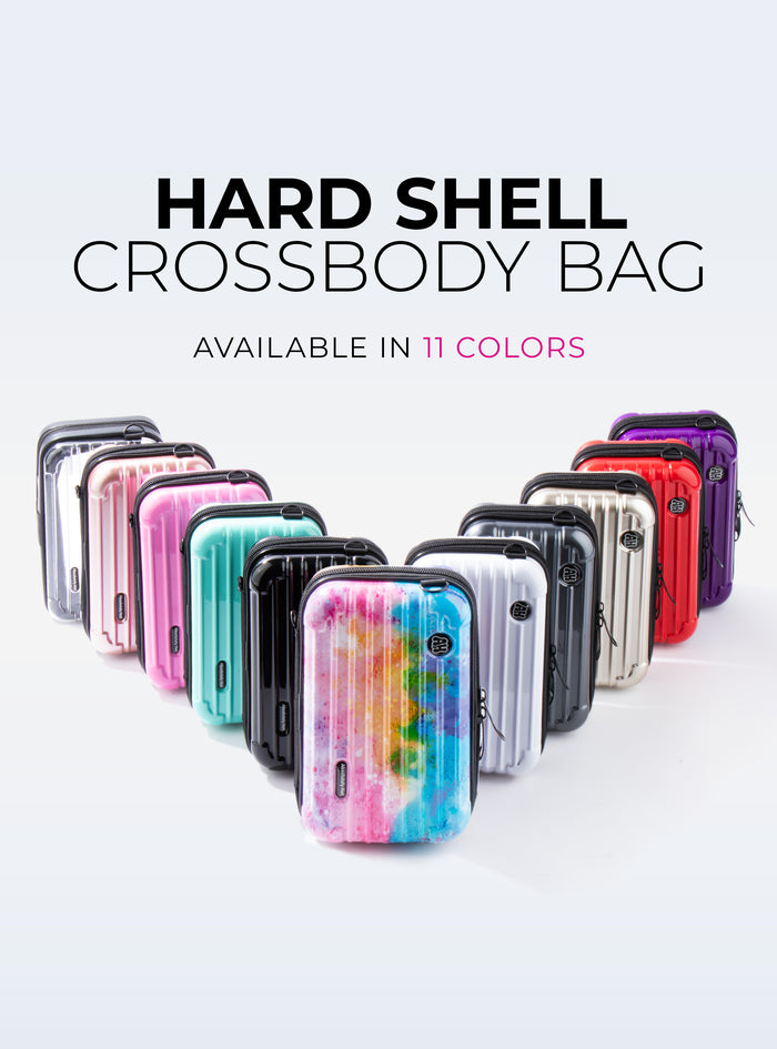 Hard Shell Crossbody Bag - 3 Black