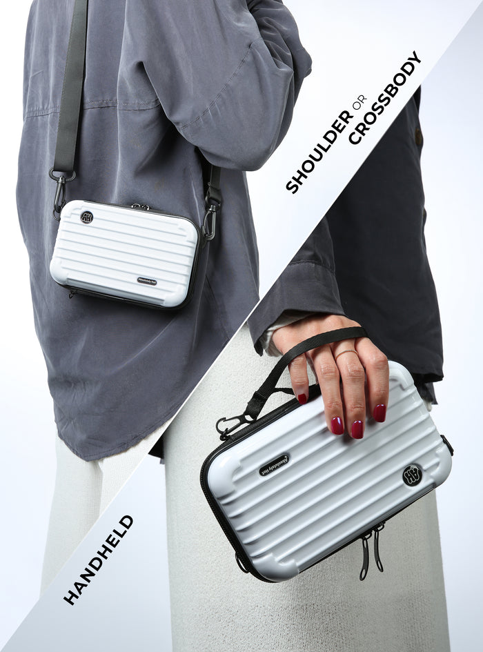 Hard Shell Crossbody Bag - 5 Nickel Silver